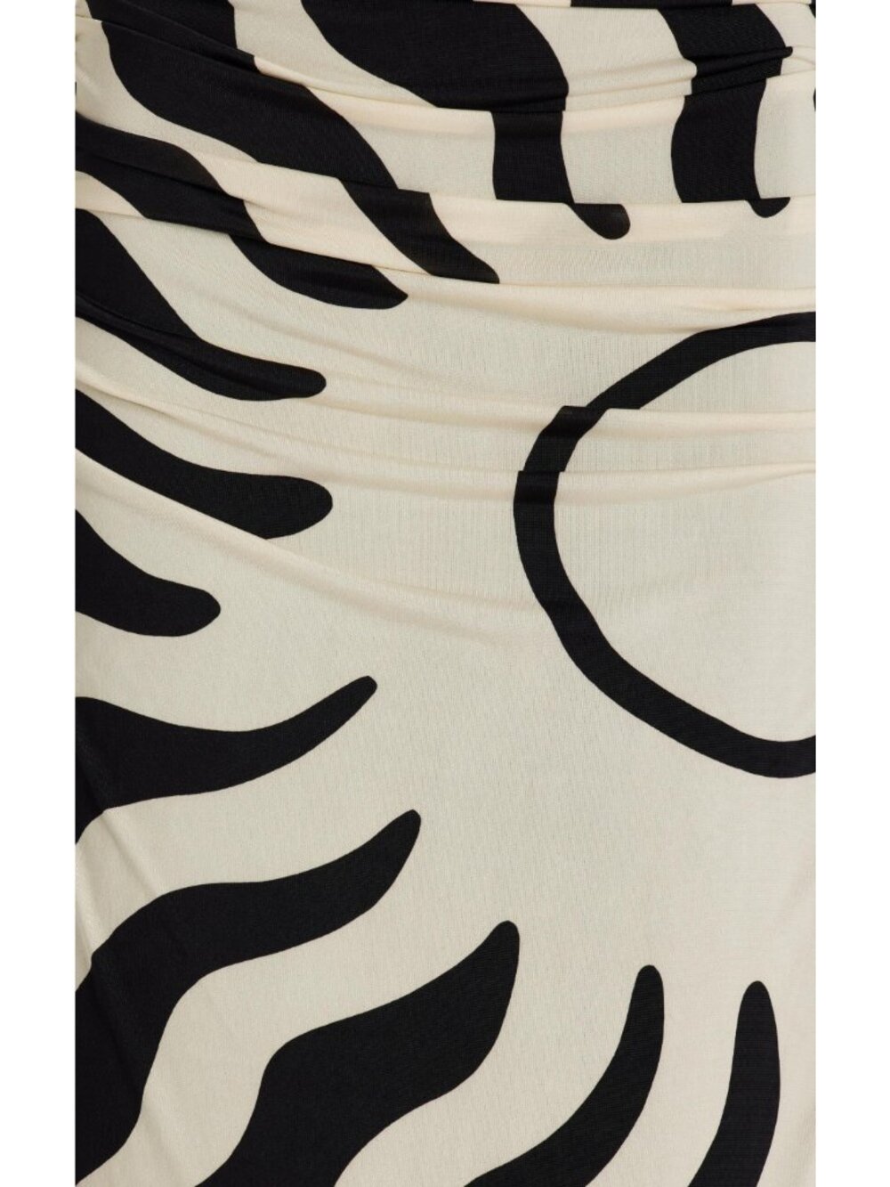 Cala de la Cruz Strapless Maxi Dress M Black & Cream Jersey Ruching - Picture 8 of 10